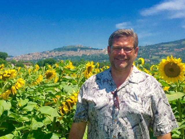 Craig Harrison in Assisi, Itali