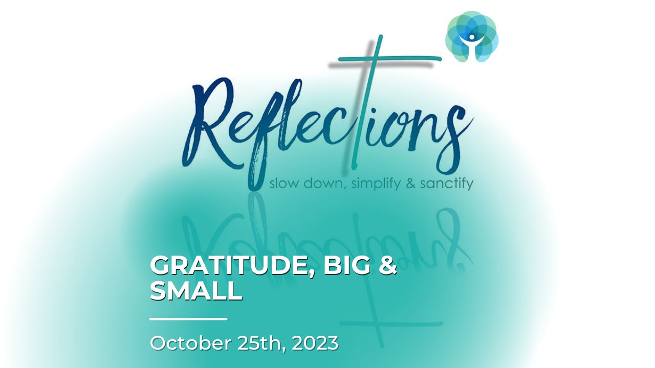 Gratitude Big And Small - Reflections - Craig Francis Harrison
